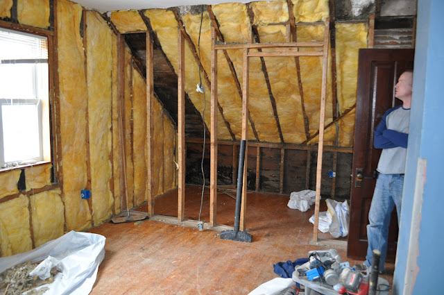 bedroom demo insulation 2